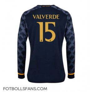 Real Madrid Federico Valverde #15 Replika Bortatröja 2023-24 Långärmad